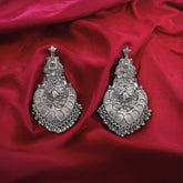 Premium Silver-Plated Chandbali Earrings