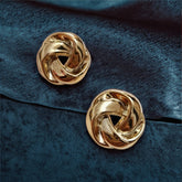 Classic Twisted Knot Earrings – Elegant Gold Finish