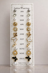 Celeste 12-Month Charm Stud Set
