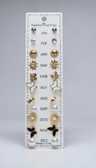 Celeste 12-Month Charm Stud Set