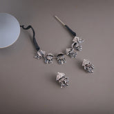 Oxidized Silver-Plated Gaj Necklace Set