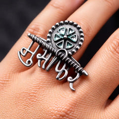 Shivaya Trishul Statement Ring