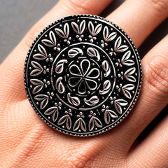 Mandala Bloom Statement Ring