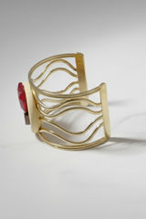 Crimson Muse Sculptural Bangle