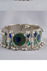 Peacock Empress Statement Bangle