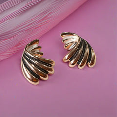 Golden Wing Crest Earrings