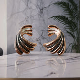 Golden Wing Crest Earrings