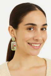 🎄 Festive Santa & Christmas Tree Drop Earrings – Holiday Statement Jewelry
