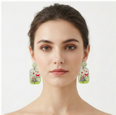 Festive Santa & Tree Statement Earrings