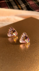 Golden Petal Triangle Studs