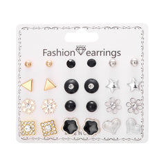 Midnight Luxe 16-Pair Stud Collection