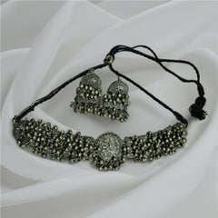 Noor Ghungroo Oxidized Choker Set