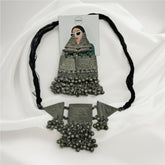 Aarohi Tribal Ghungroo Oxidised Necklace Set