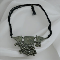 Aarohi Tribal Ghungroo Oxidised Necklace Set