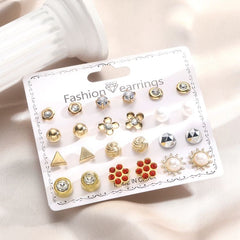 Golden Glow 16-Pair Stud Collection