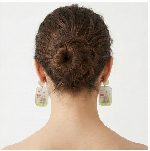 Festive Santa & Tree Statement Earrings