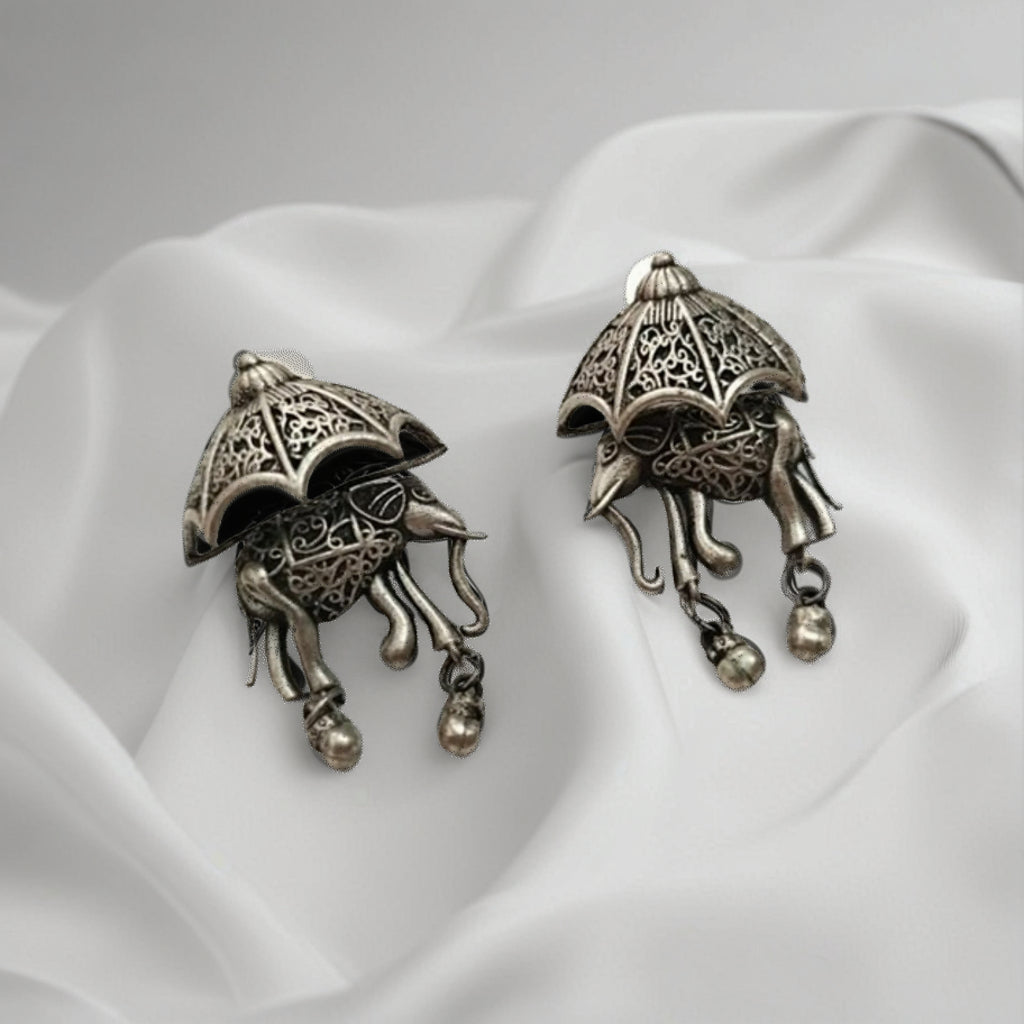Oxidized Silver-Plated Gaj Necklace Set