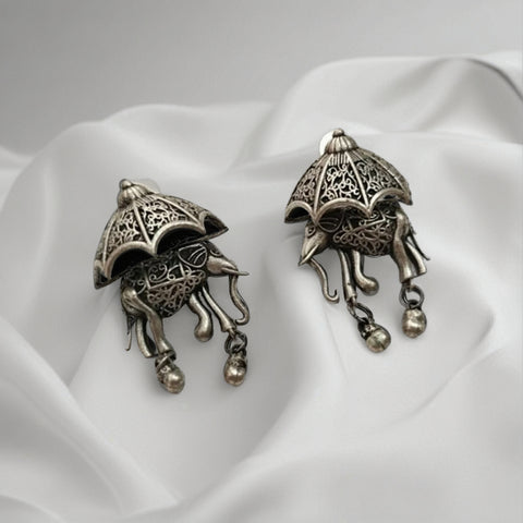 Oxidized Silver-Plated Gaj Necklace Set