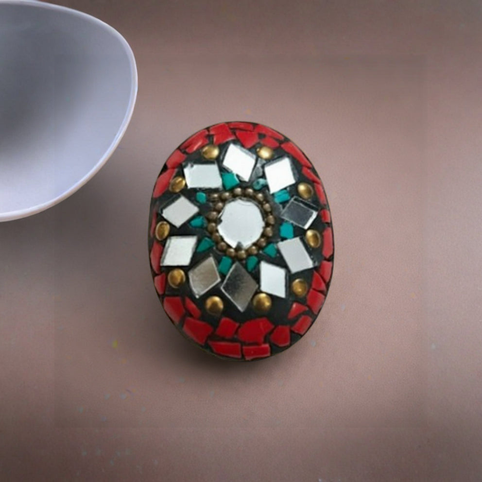 Rangoli Mosaic Statement Ring