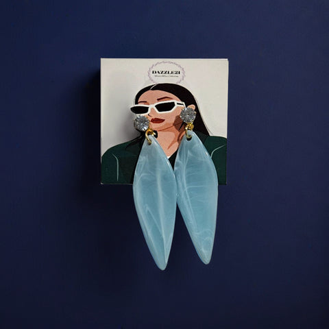 Trendy Long Leaf Drop Earrings Combo