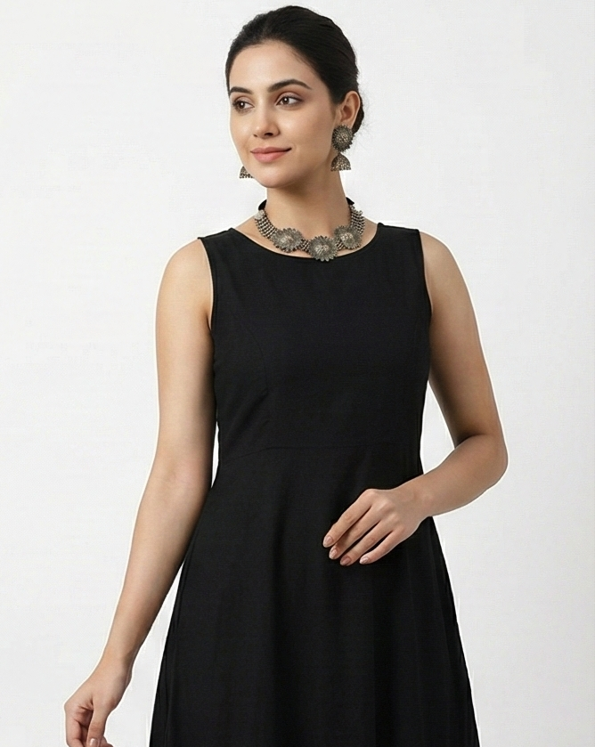 Handcrafted Oxidised Silver Jewellery Set for Women
