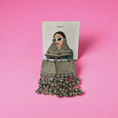 Aarohi Tribal Ghungroo Oxidised Necklace Set