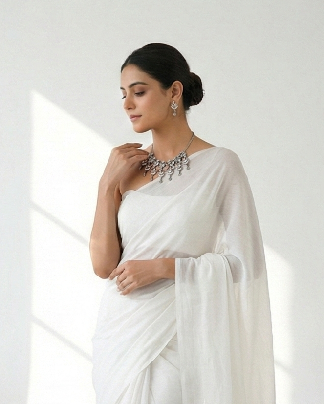 Handcrafted Mirror Work Floral Oxidised Jewellery Set – Elegant Necklace & Earrings for Women