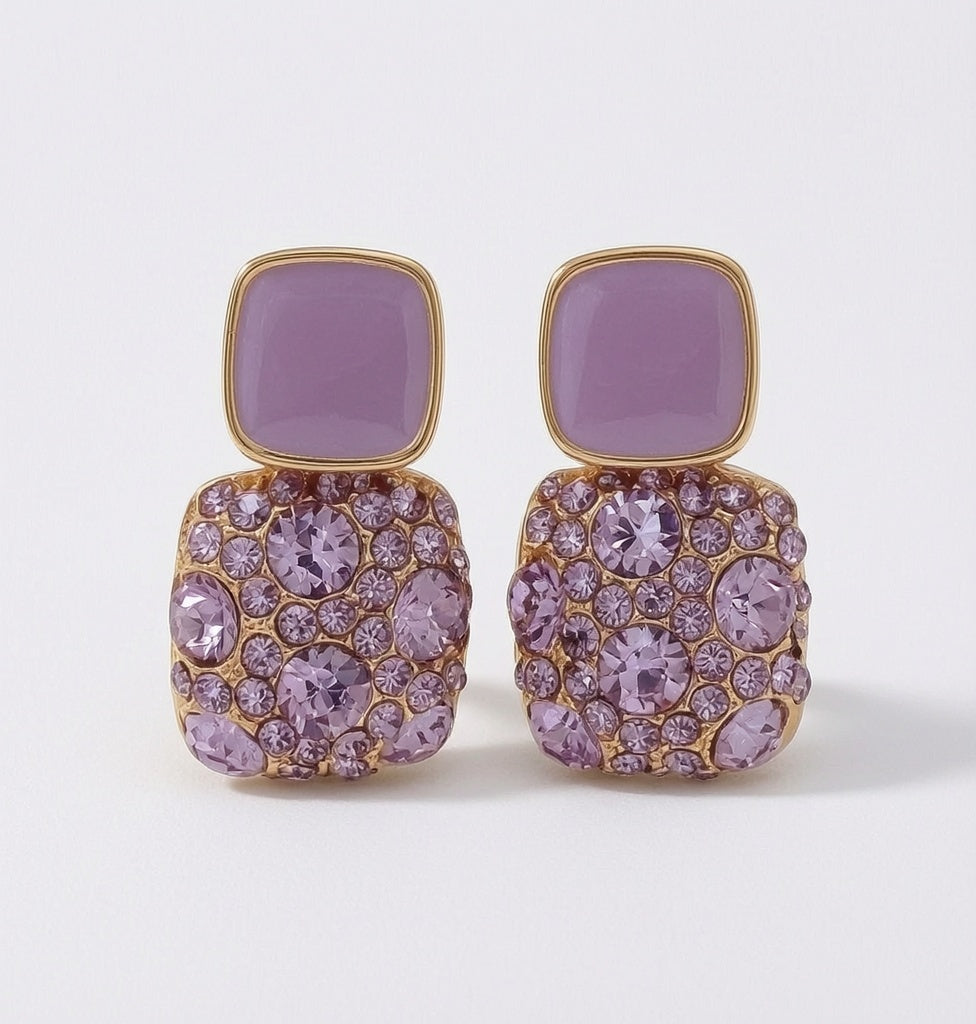 Dazzle21 Pack of 2 Korean Stylish Cubic Zirconia Alloy Stud Earring