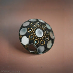 Celestial Mirror Disc Ring