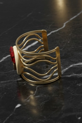 Crimson Muse Sculptural Bangle