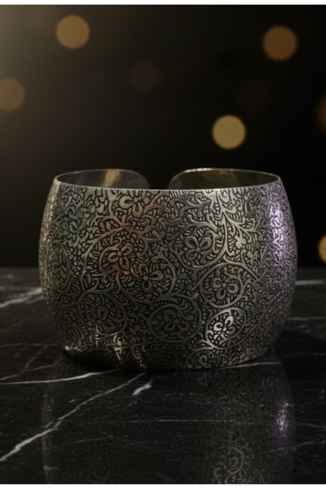 Midnight Filigree Cuff Bangle
