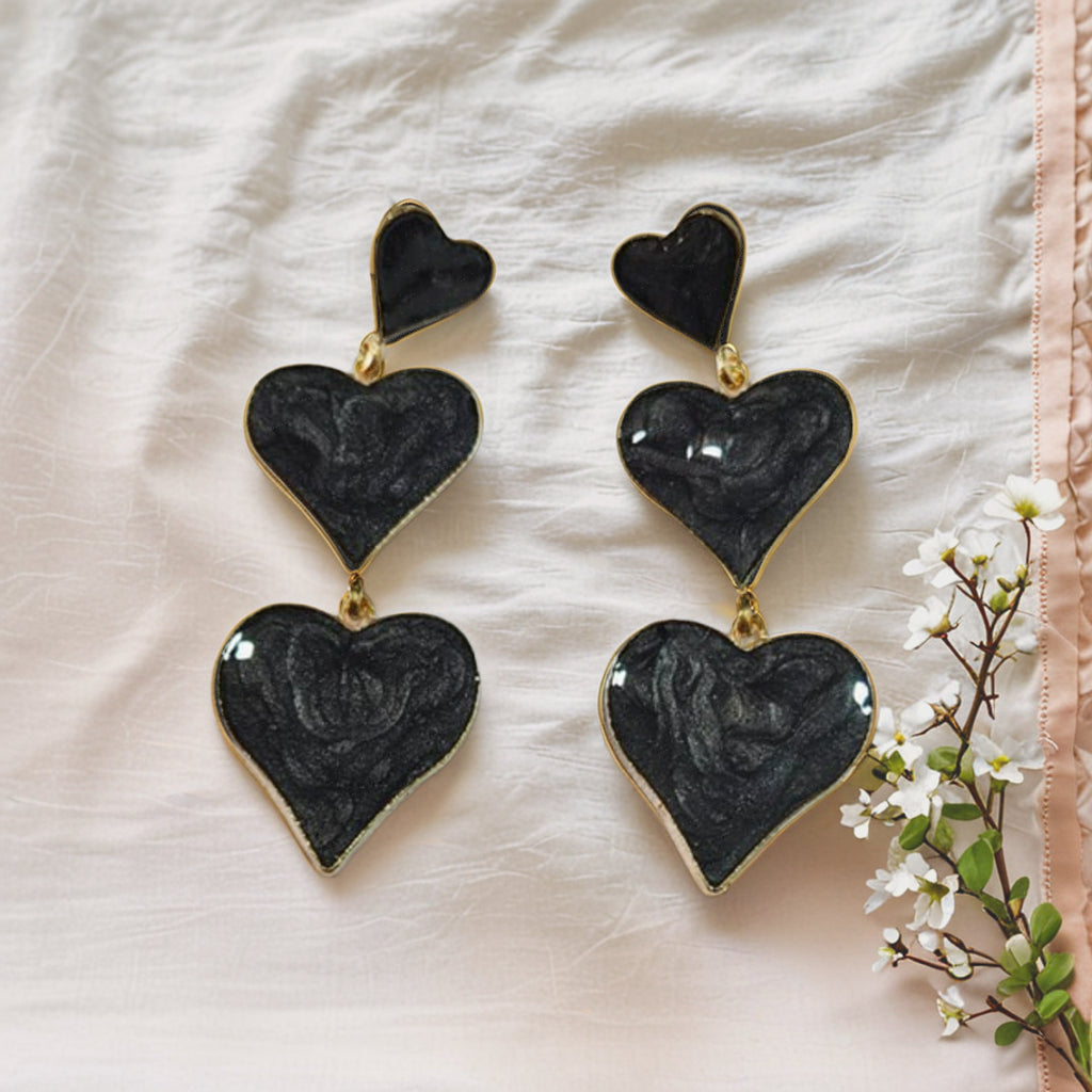 Heart Drop Earrings