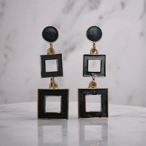 Trendy Geometric Square Drop Earrings