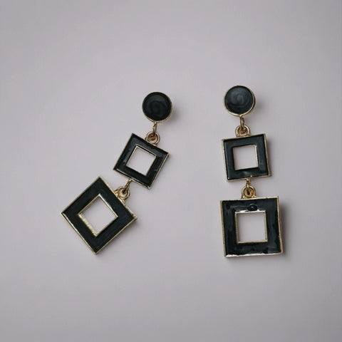 Trendy Geometric Square Drop Earrings