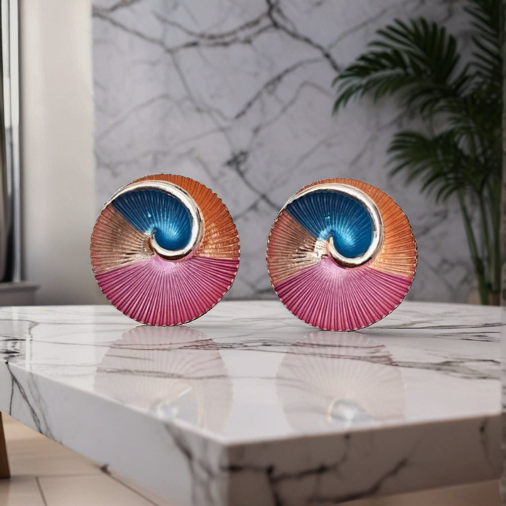 Spiral Tide Statement Earrings