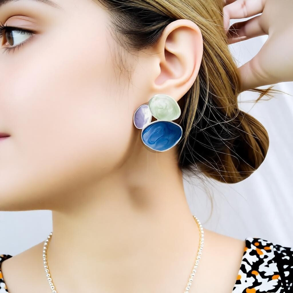 Pastel Bloom Statement Earrings