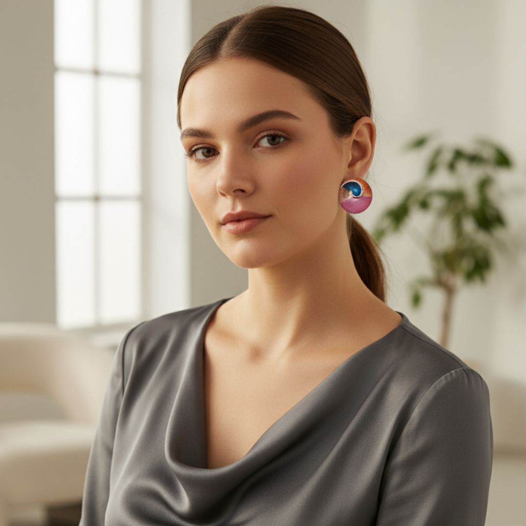 Spiral Tide Statement Earrings