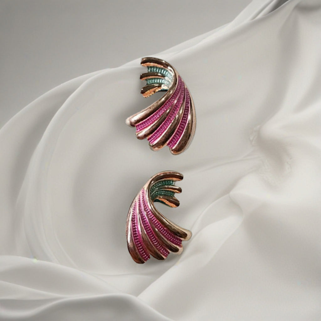 Golden Wing Crest Earrings