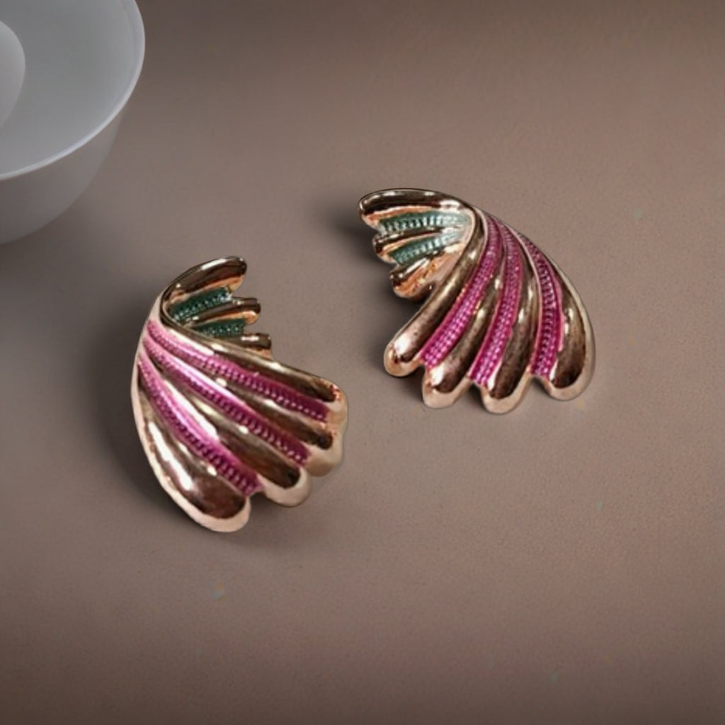 Golden Wing Crest Earrings