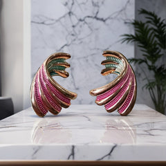 Golden Wing Crest Earrings