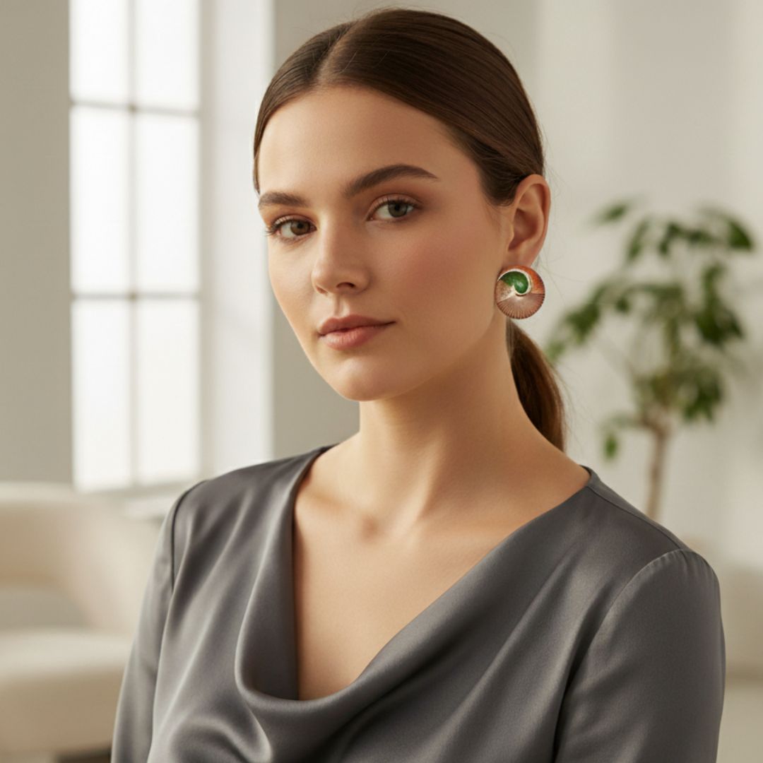Spiral Tide Statement Earrings
