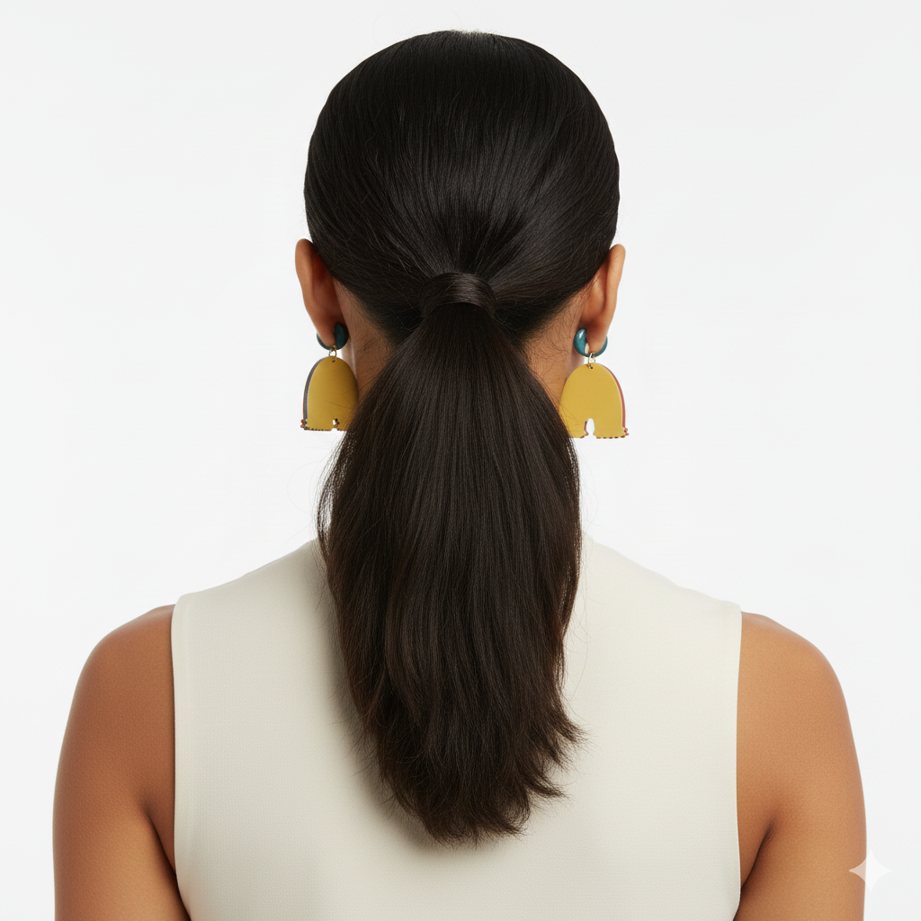 Trendy Rainbow Arch Dangle Earrings – Lightweight & Stylish