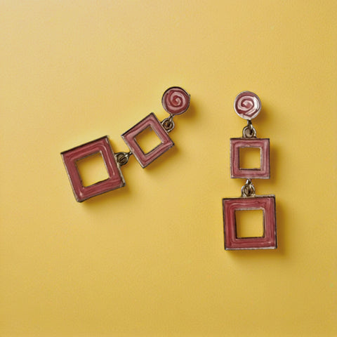 Trendy Geometric Square Drop Earrings