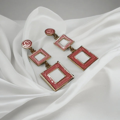 Trendy Geometric Square Drop Earrings