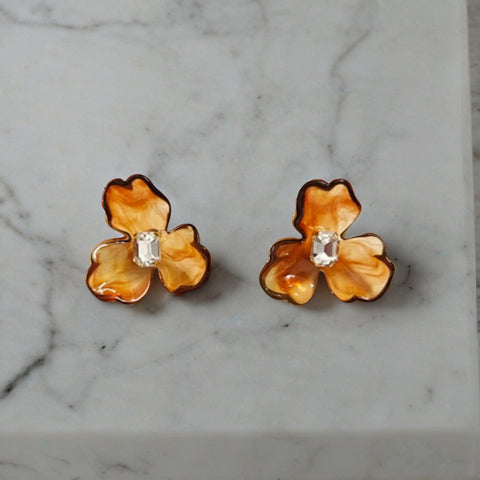 Elegant Floral Stud Earrings for Women & Girls