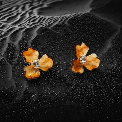 Elegant Floral Stud Earrings for Women & Girls