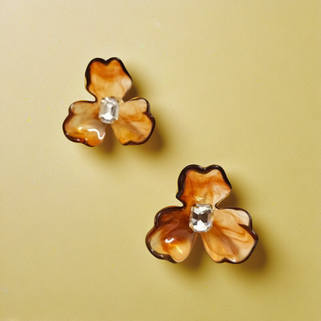 Elegant Floral Stud Earrings for Women & Girls