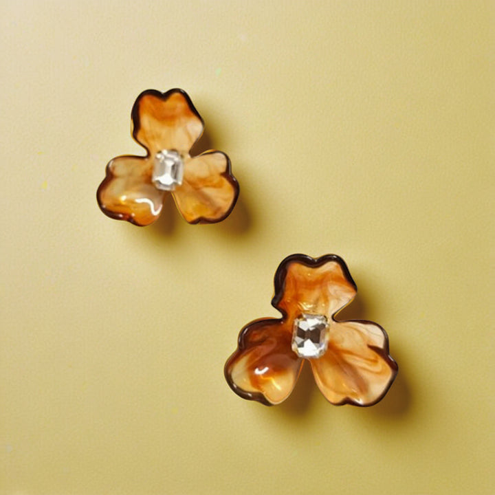 Elegant Floral Stud Earrings for Women & Girls
