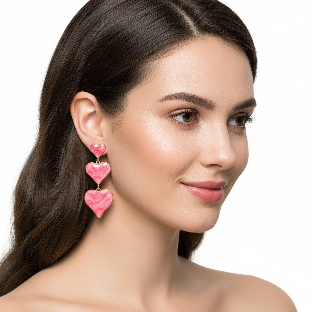 Heart Drop Earrings