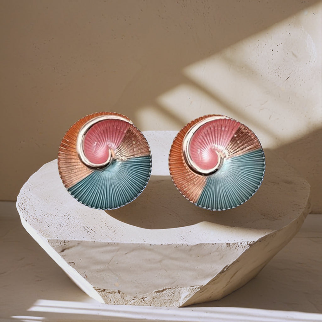 Spiral Tide Statement Earrings
